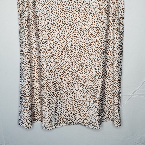 NEW J. Crew Satiny Midi Slip Skirt Size 2X Animal Print Midi Stretch Waist Chic - Picture 4 of 12